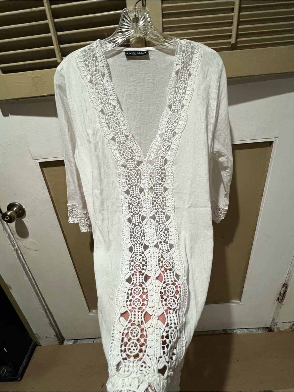 La Blanca White Textured Crewneck Top for suimin Women size Medium